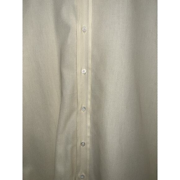 Brioni Dress Shirt Mens 41/16 Long Sleeve Off White Cotton Italy - Picture 2 of 10